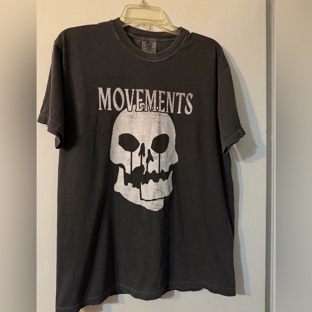 Movements Merch “Afraid To Die” Skull T-Shirt Music Sz L
